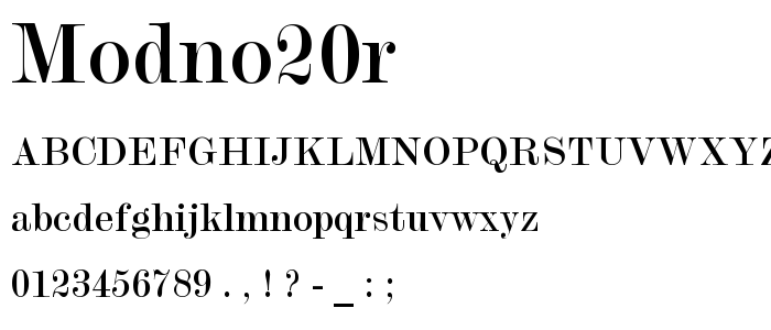 Modno20r font