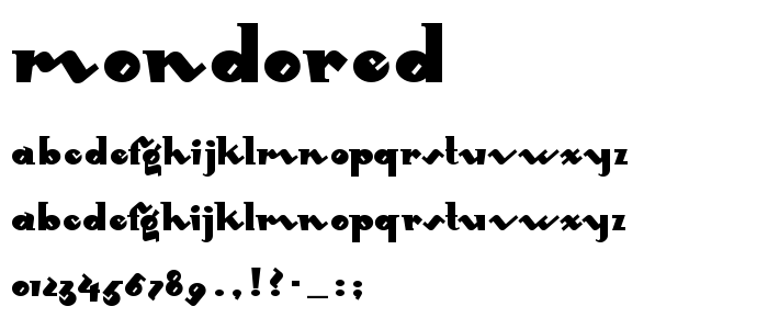 Mondored font