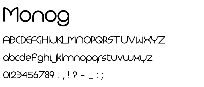 Monog font