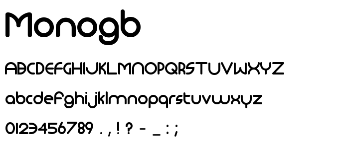 Monogb font