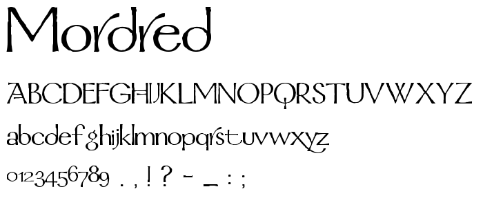 Mordred font