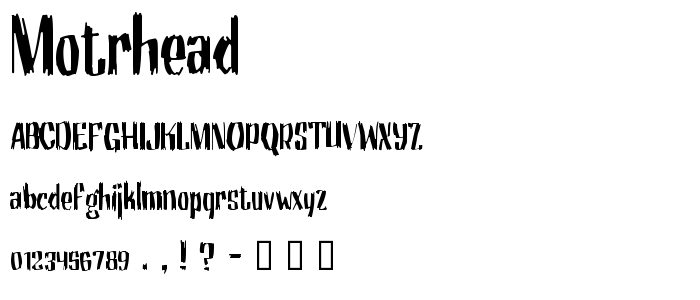 Motrhead font