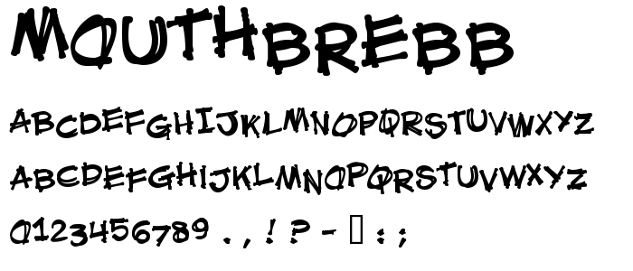 Mouthbrebb font