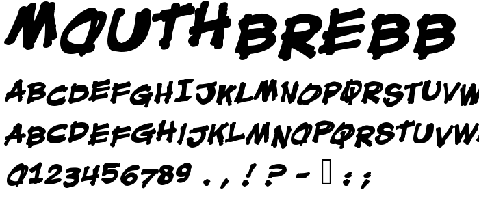 Mouthbrebb_B font