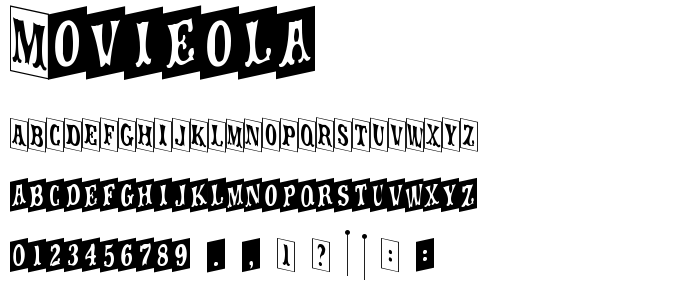 Movieola font