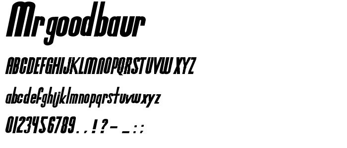 Mrgoodbaur font