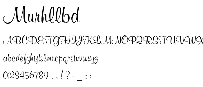 Murhllbd font