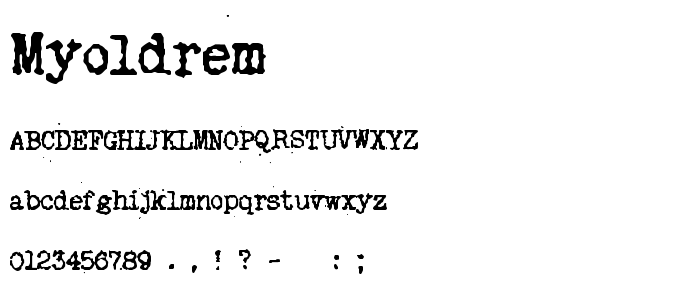 Myoldrem font