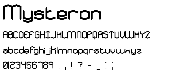 Mysteron font