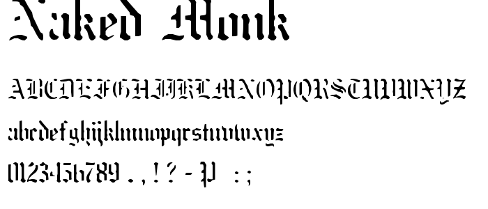 Naked_Monk font