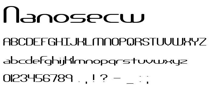 Nanosecw font