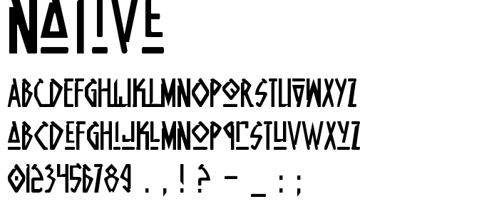 Native font