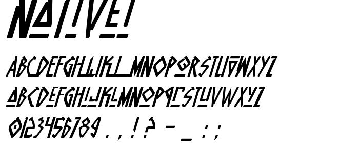 Nativei font