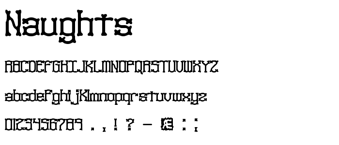 Naughts font