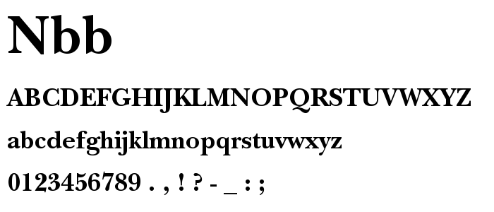 Nbb font