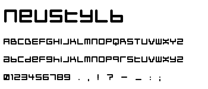 Neustylb font