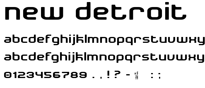 New_Detroit font