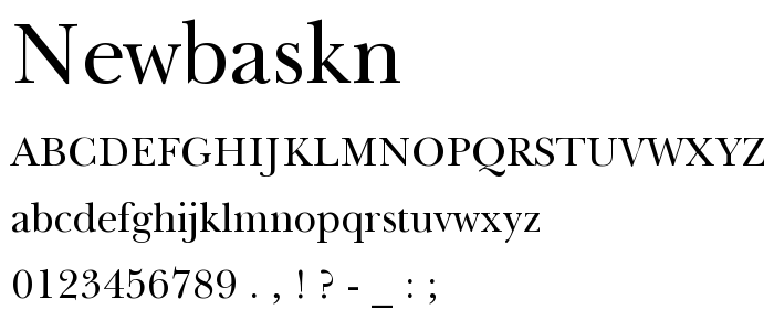 Newbaskn font