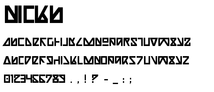 Nickb font