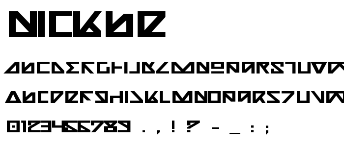 Nickbe font