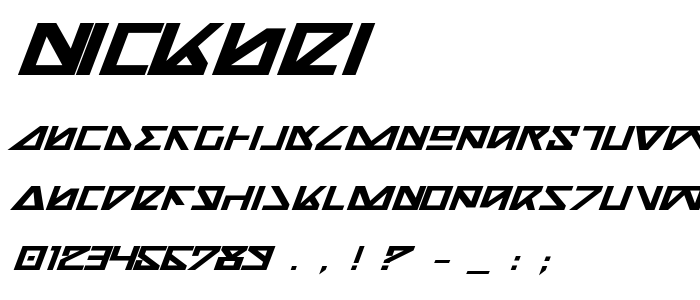 Nickbei font