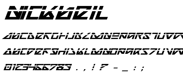 Nickbeil font