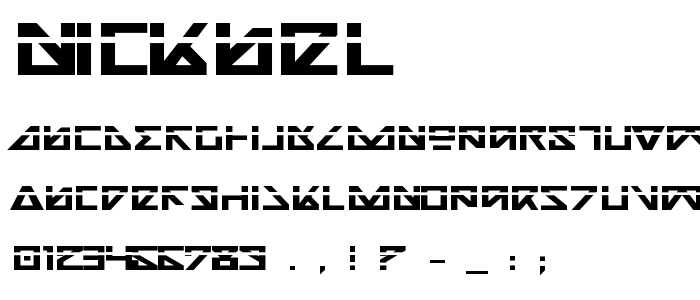 Nickbel font