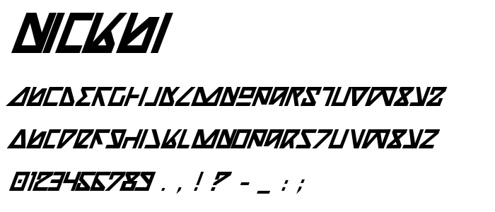 Nickbi font