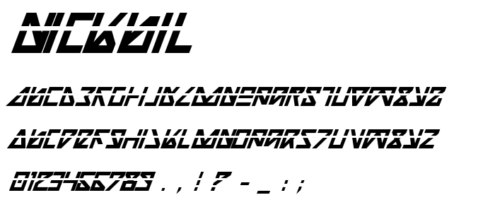 Nickbil font