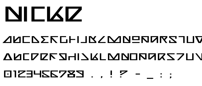 Nicke font