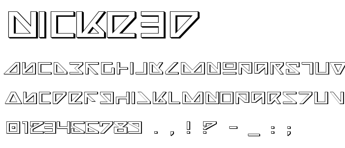 Nicke3d font