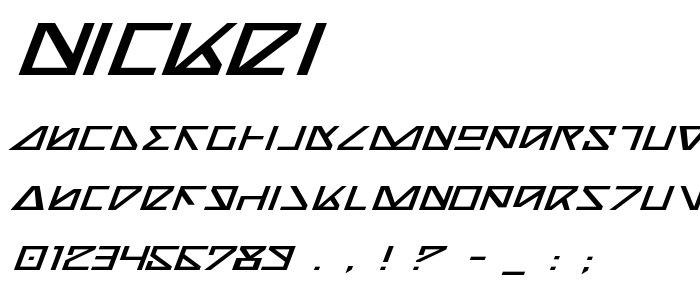 Nickei font