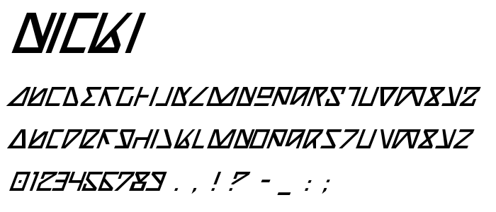 Nicki font