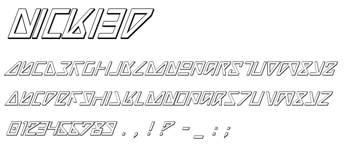 Nicki3d font
