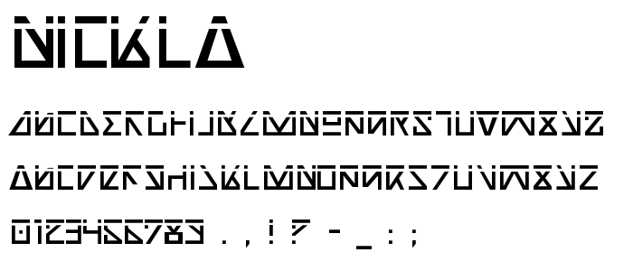 Nickla font