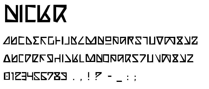 Nickr font