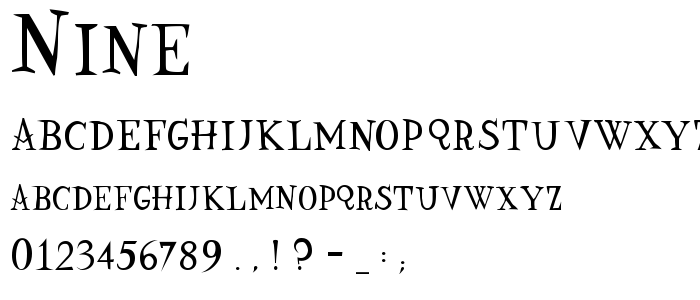 Nine font