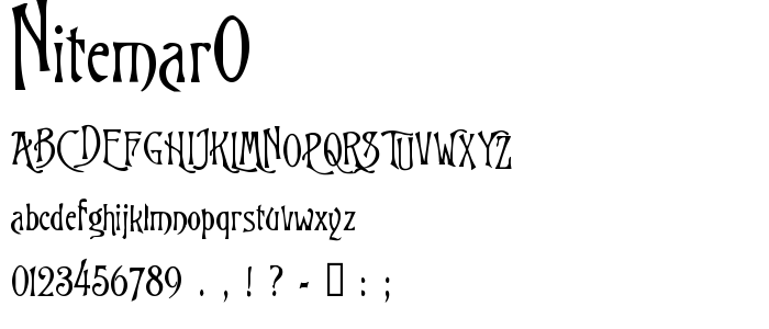 Nitemar0 font