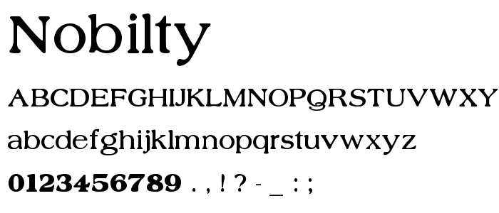 Nobilty font