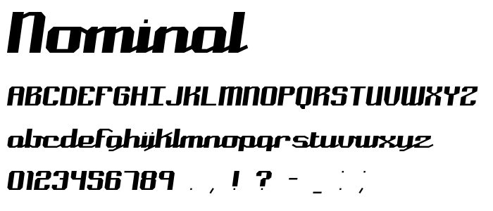 Nominal font