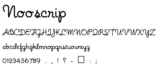 Nooscrip font