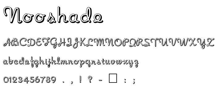 Nooshade font