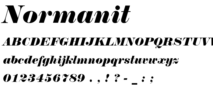 Normanit font