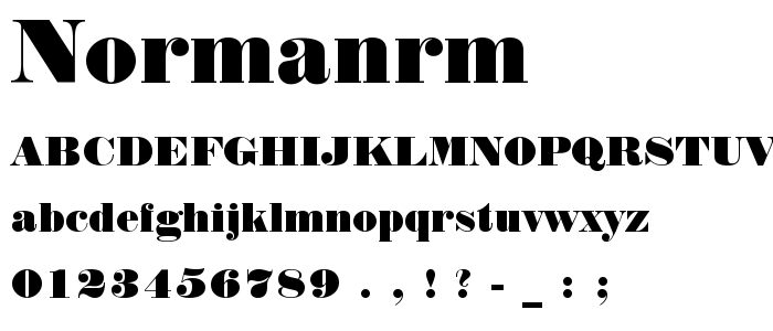 Normanrm font