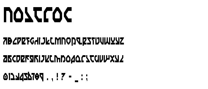 Nostroc font
