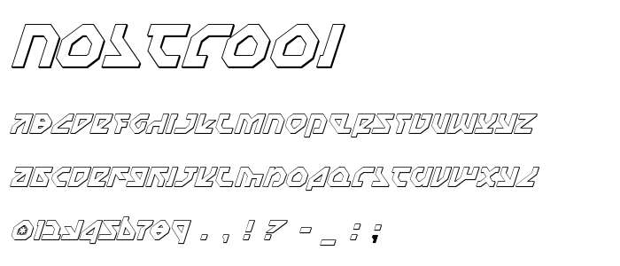 Nostrooi font