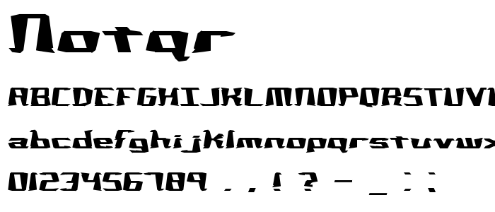 Notqr font