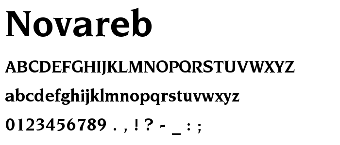 Novareb font