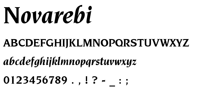 Novarebi font