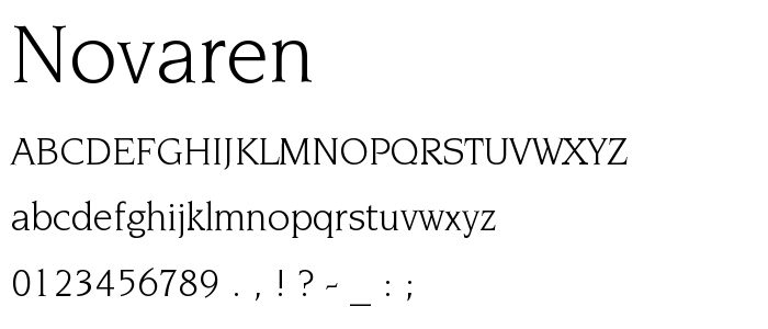 Novaren font